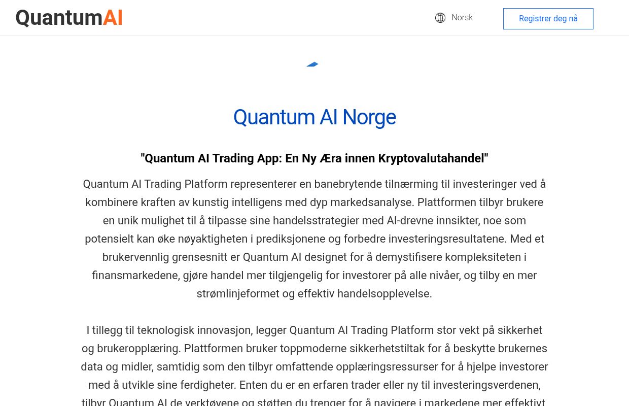 Quantum AI Norge - Offisiell side