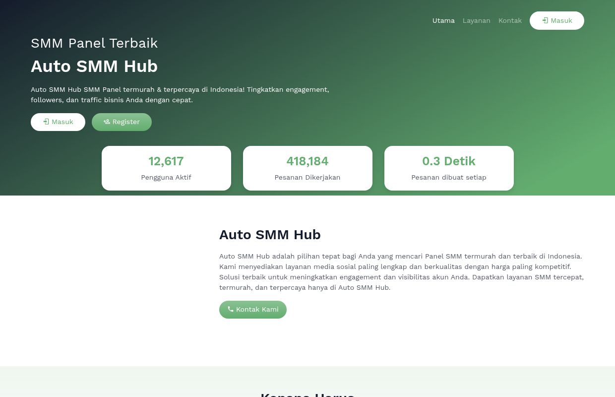 Pusat SMM Panel Termurah - Auto SMM Hub