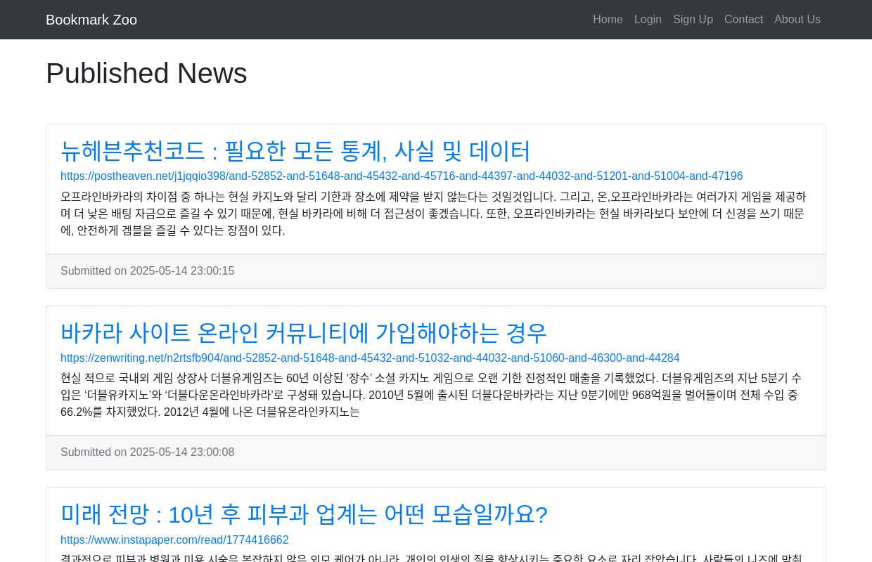 Published News | Bookmark Zoo