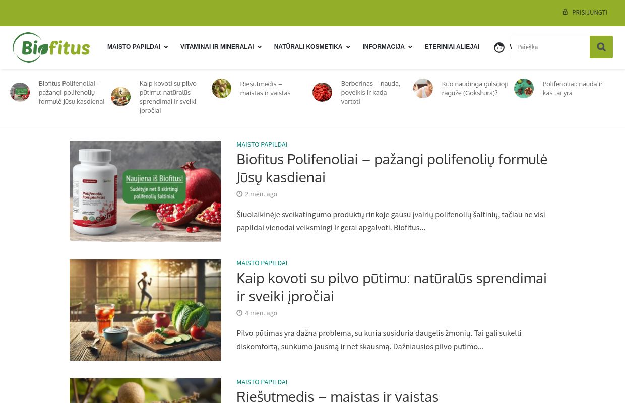 SveikaTiesa.lt | Biofitus šeima