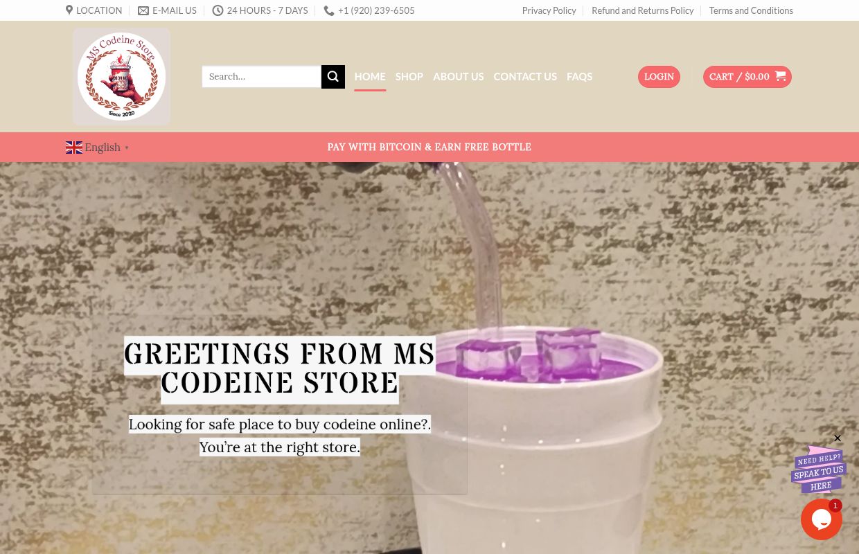 Buy Codeine Online Home - MS Codeine Store