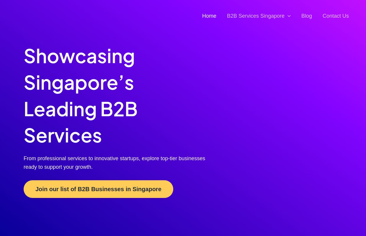 Home - Business To Business Platform Singapore