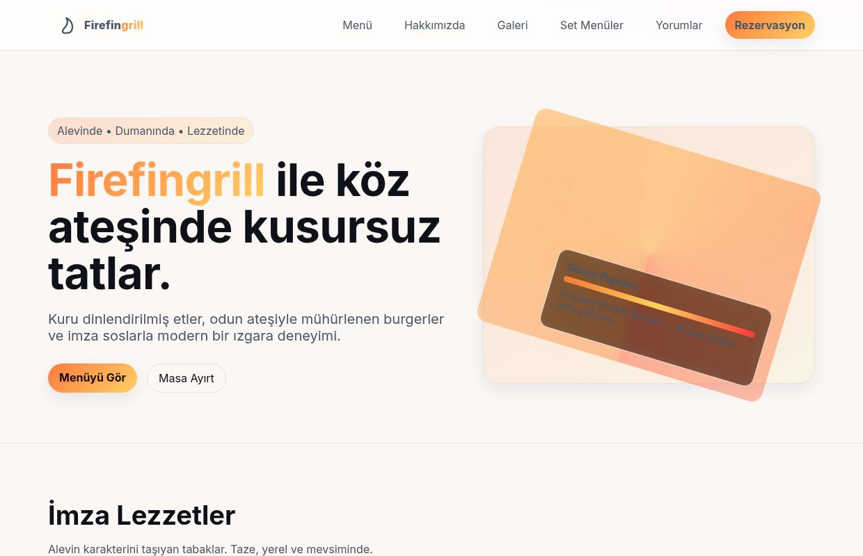 Firefingrill — Alevinde Lezzet