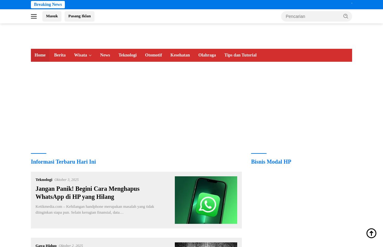 Ketik Media Informasi Berita Terkini dan Terbaru Hari Ini