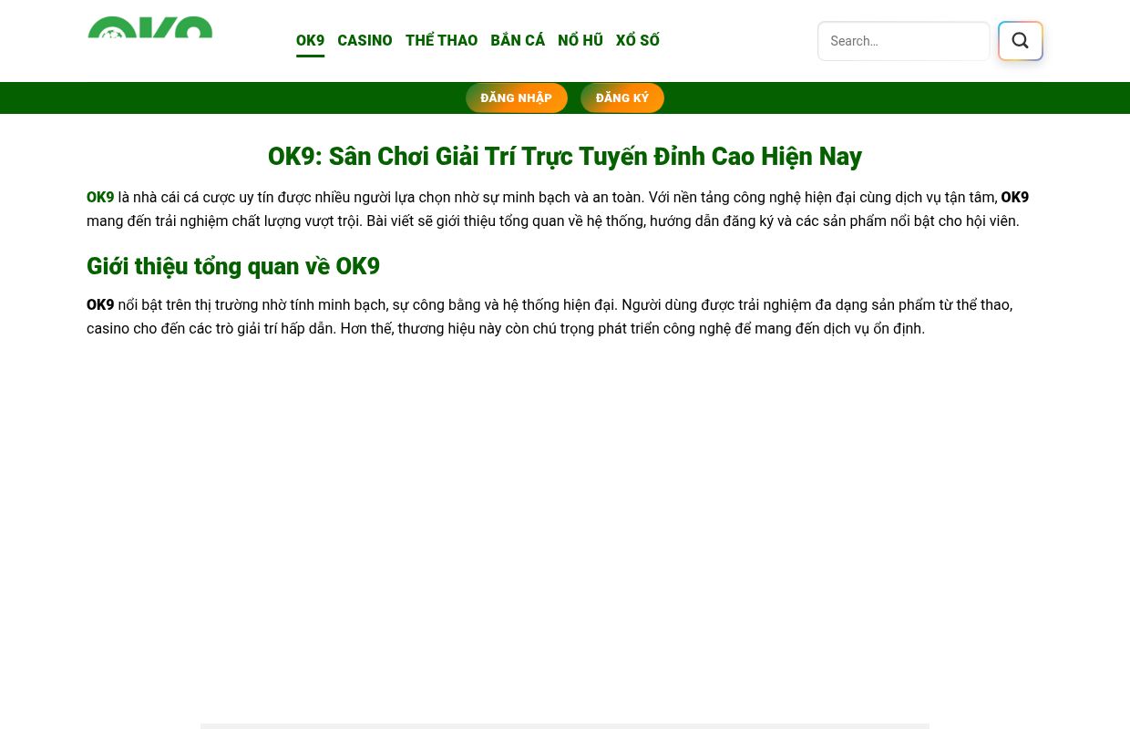 OK9: Sân Chơi Giải Trí Trực Tuyến Đỉnh Cao Hiện Nay