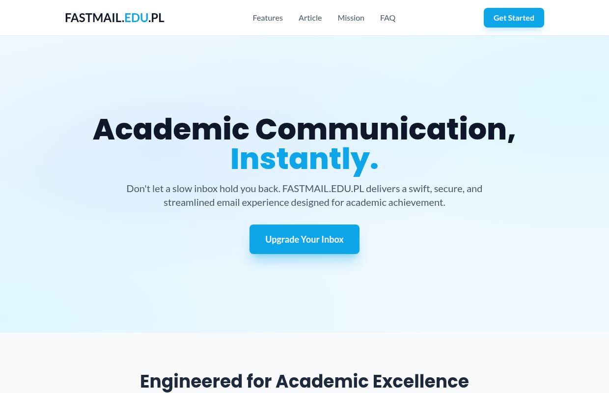 FASTMAIL.EDU.PL | Swift & Secure Academic Email