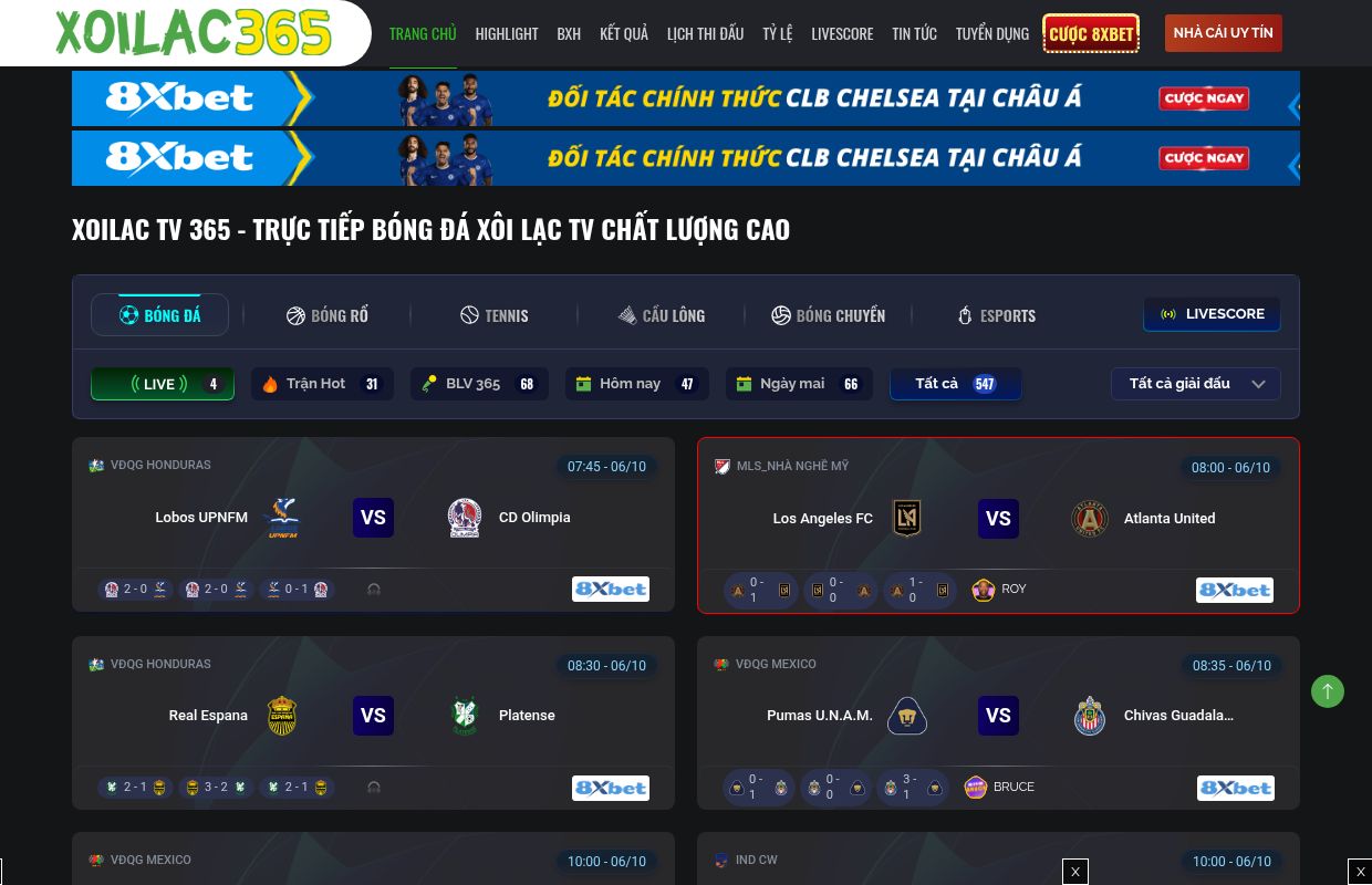Xoilac 365 Trực tiếp bóng đá - Link xem Xoi Lac TV #1 full HD