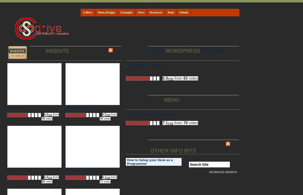 CSS Drive- Categorized CSS gallery and examples.