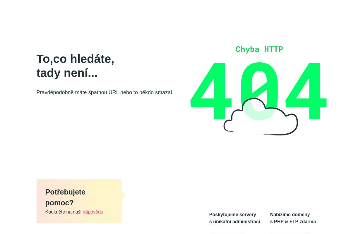 Váš Hosting - Chyba 404