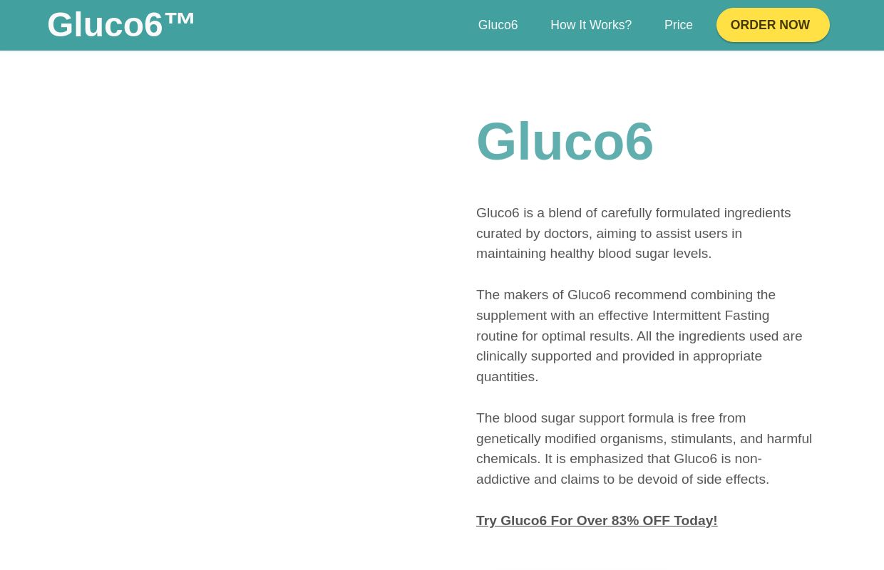 Gluco6™ | Official Website | Healthy Blood Sugar Management