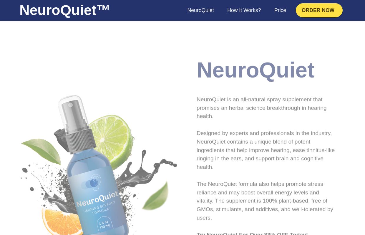 NeuroQuiet™ | Official Website | Healthy Hearing Supplement