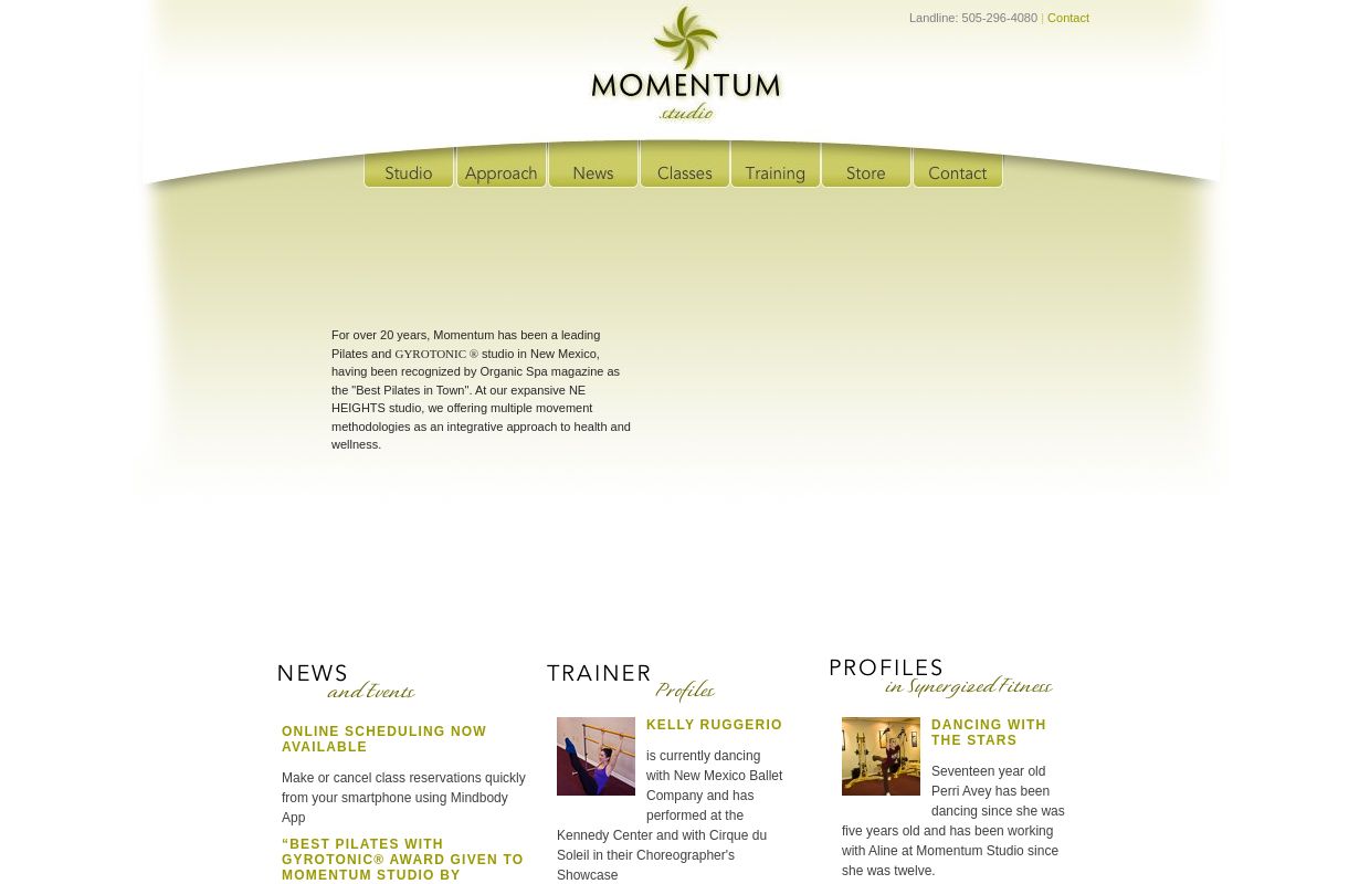 Momentum Studio | Synergized Fitness | Pilates, Gyrotonic� and Barre | Albuquerque, NM