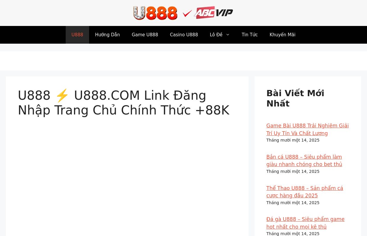 U888 ⚡️ U888.COM Link Đăng Nhập Trang Chủ Chính Thức +88K