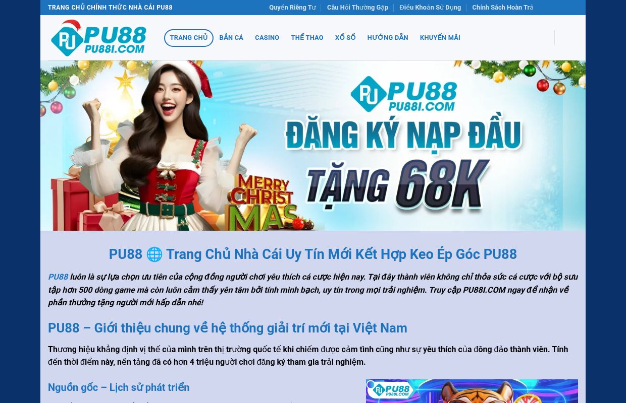 PU88 🔥 Nhà Cái PU88.Com Chính Chủ Hàng Đầu Việt Nam