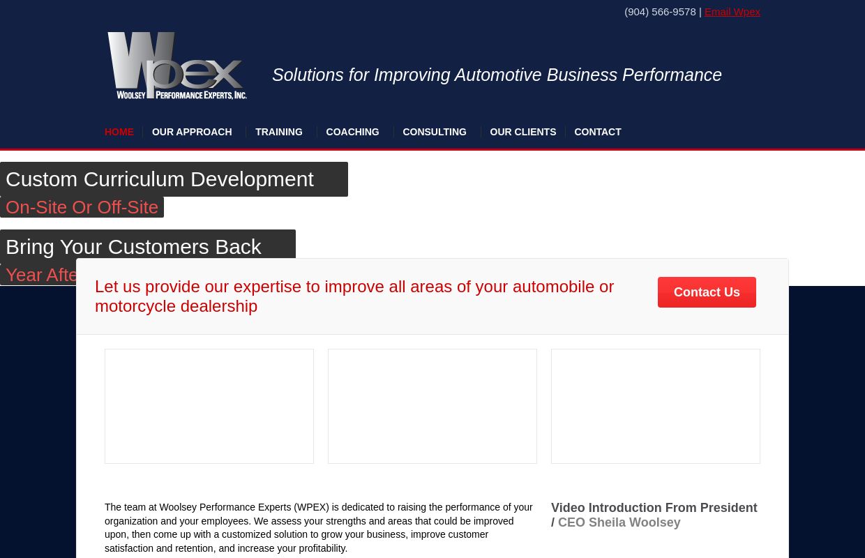 Automotive sales, service and parts training, consulting, increase dealership profitability 