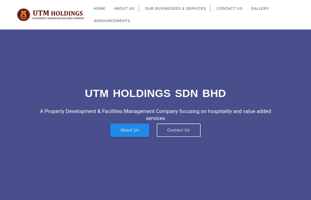 UTM Holdings Sdn Bhd – A Universiti Teknologi Malaysia Company