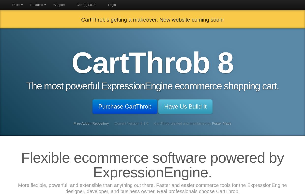 CartThrob: ExpressionEngine Ecommerce Shopping Cart Software