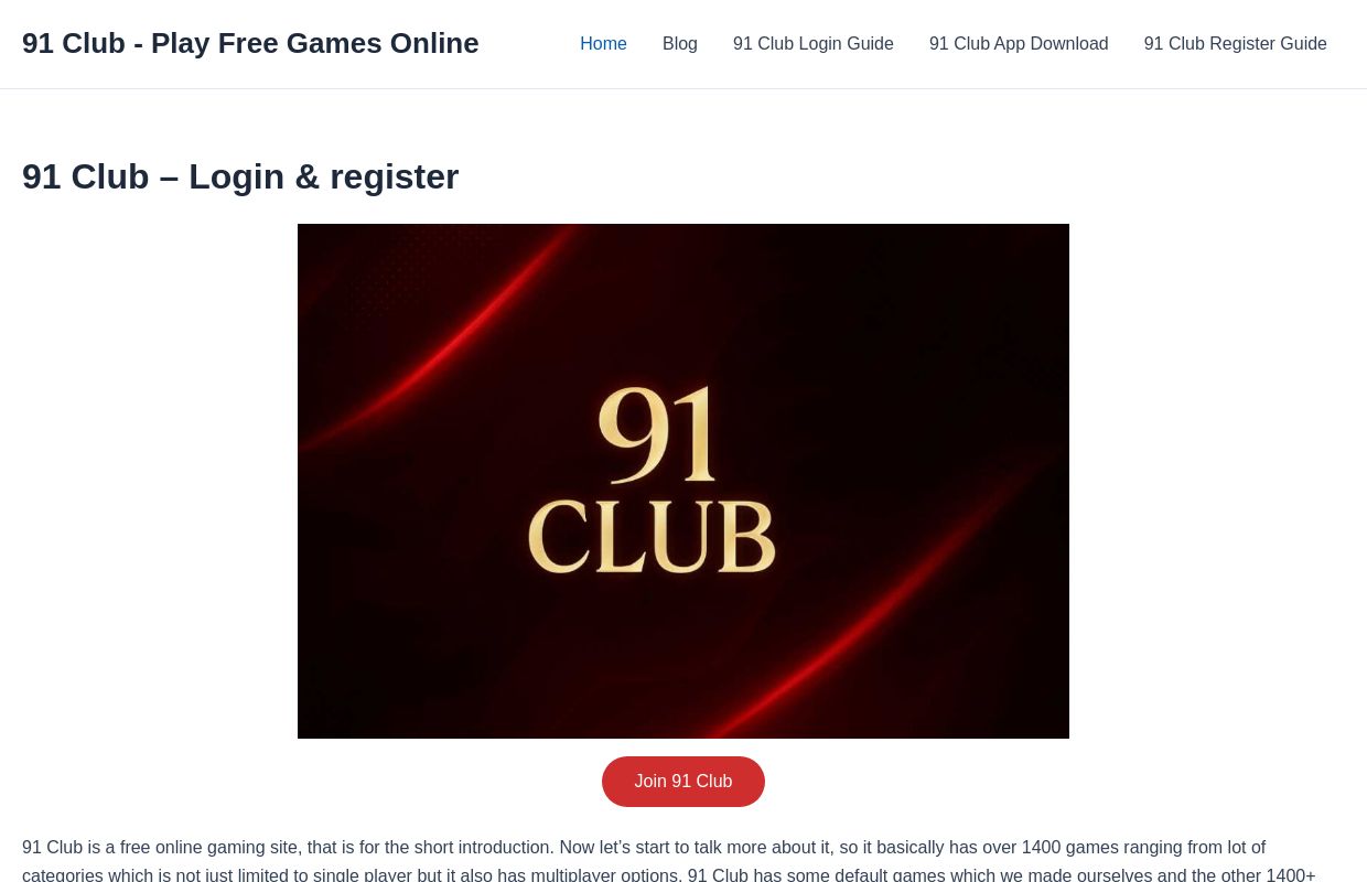 91 Club – Play Free Games Online