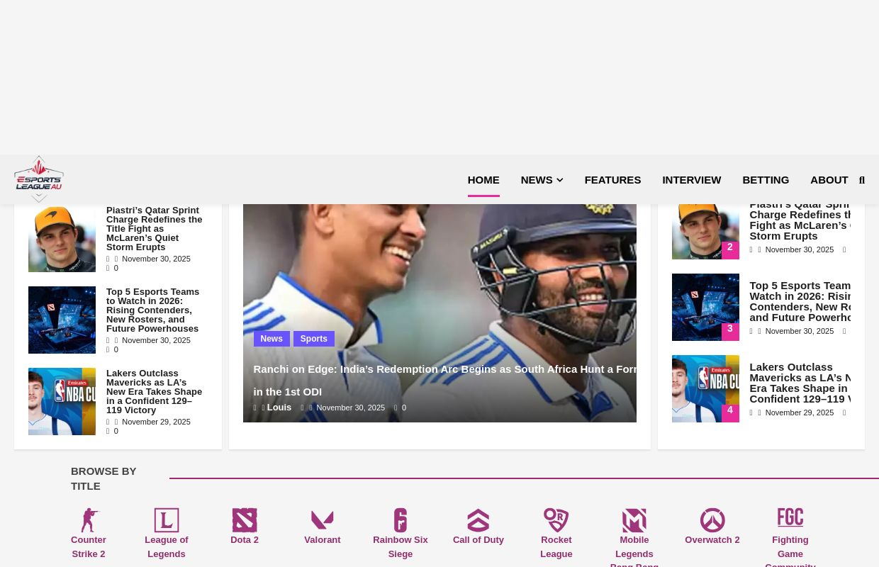 Esports League AU - Australia’s Competitive Edge in Esports