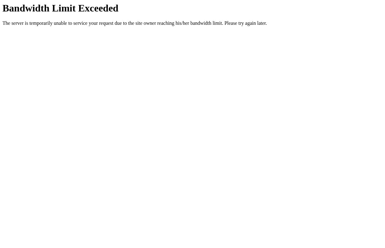 509 Bandwidth Limit Exceeded
