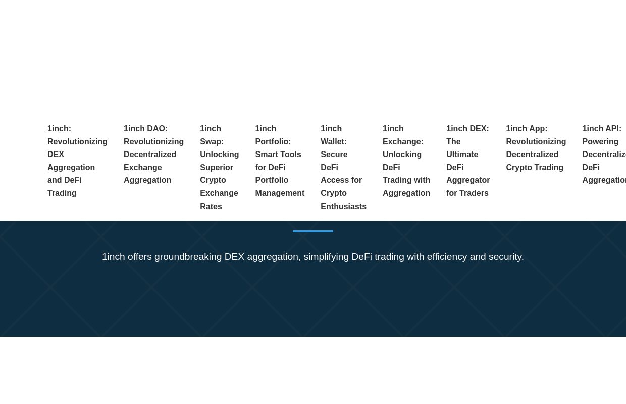 1inch: Revolutionizing DEX Aggregation and DeFi Trading