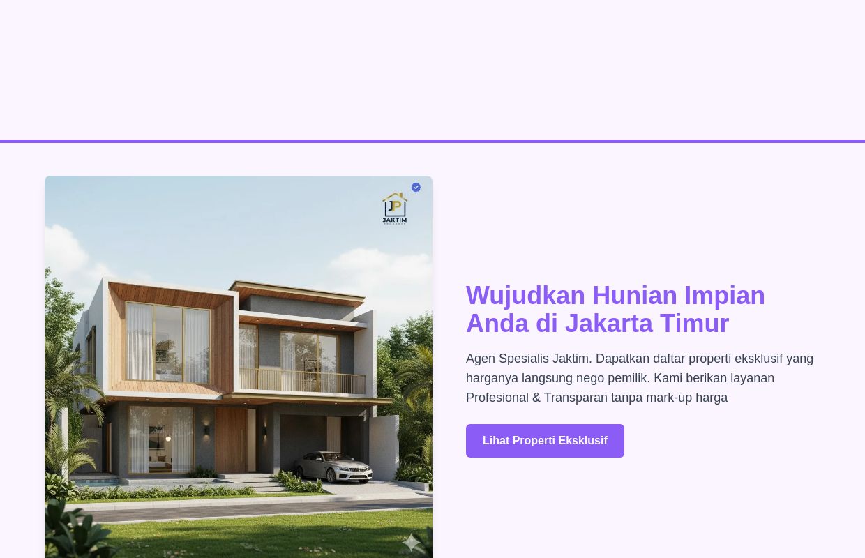 Agen Properti Khusus Jakarta Timur