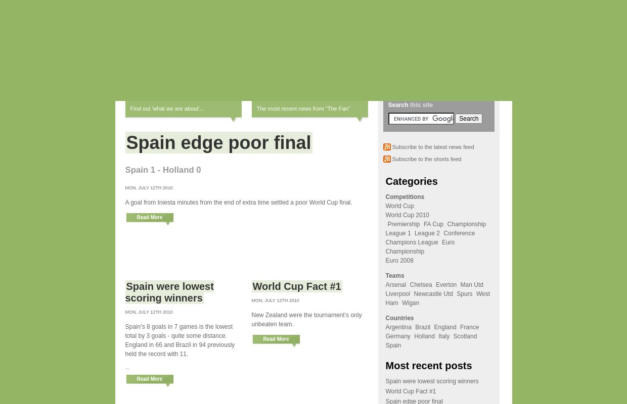 The Fan — blogging football