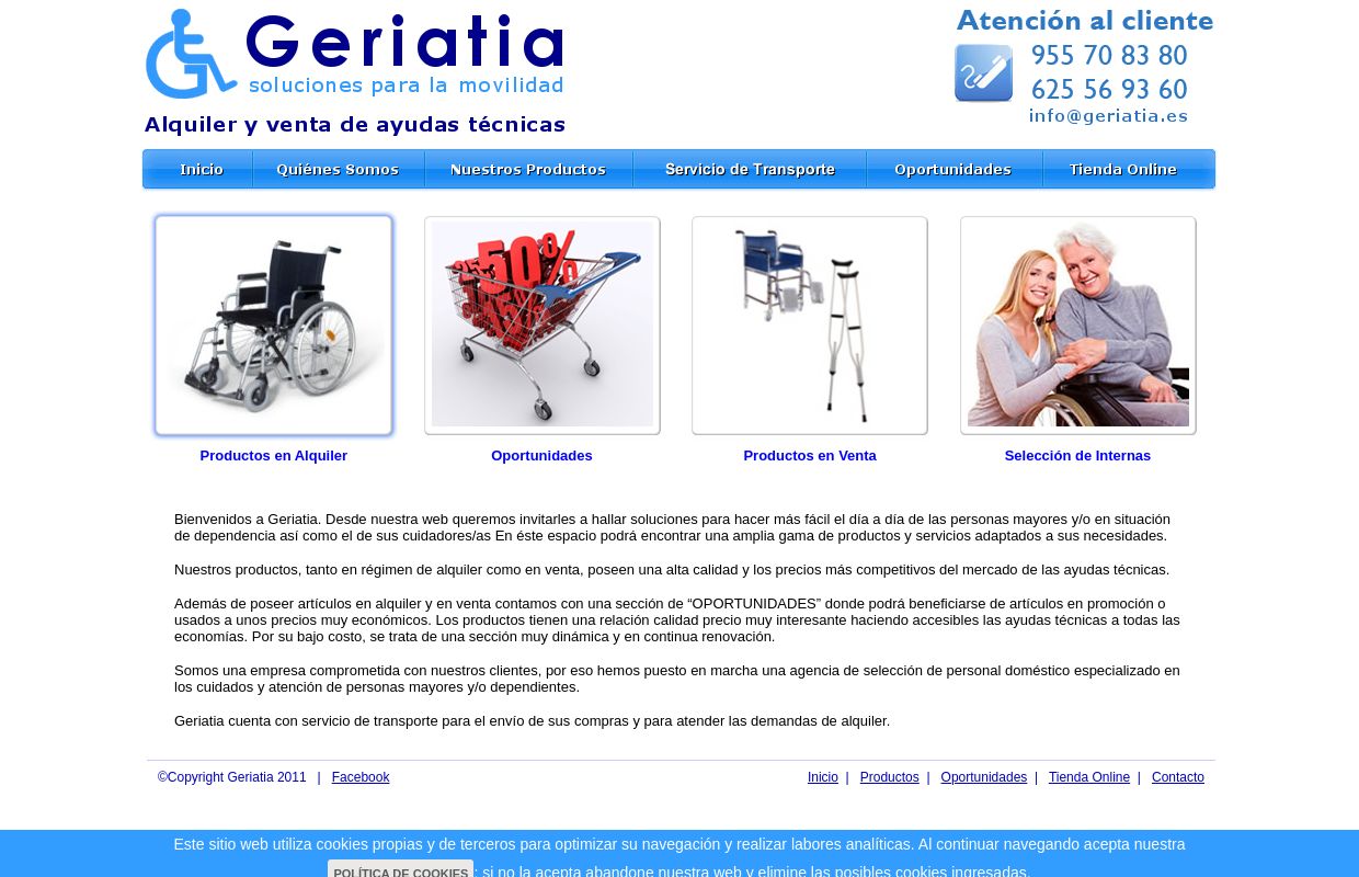 Geriatia - Alquiler y Venta de Ayudas Técnicas