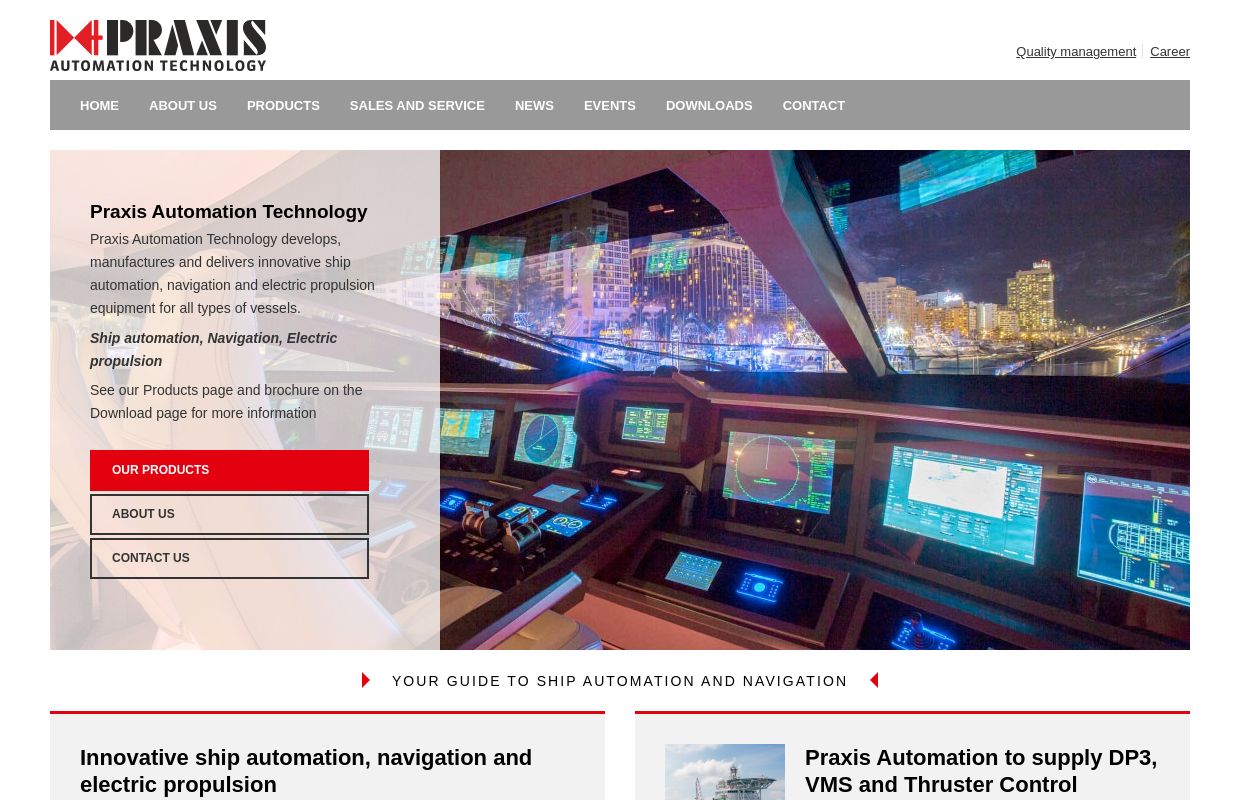 Ship automation and navigation systems - Praxis Automation Technology B.V.