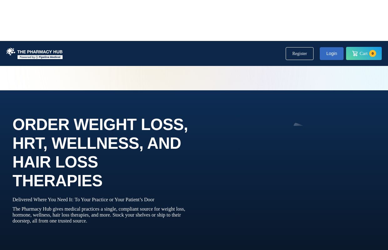 Pharmacy Hub | Weight Loss, HRT, Wellness & Hair-Loss Therapies – Delivered | Pipeline Medical