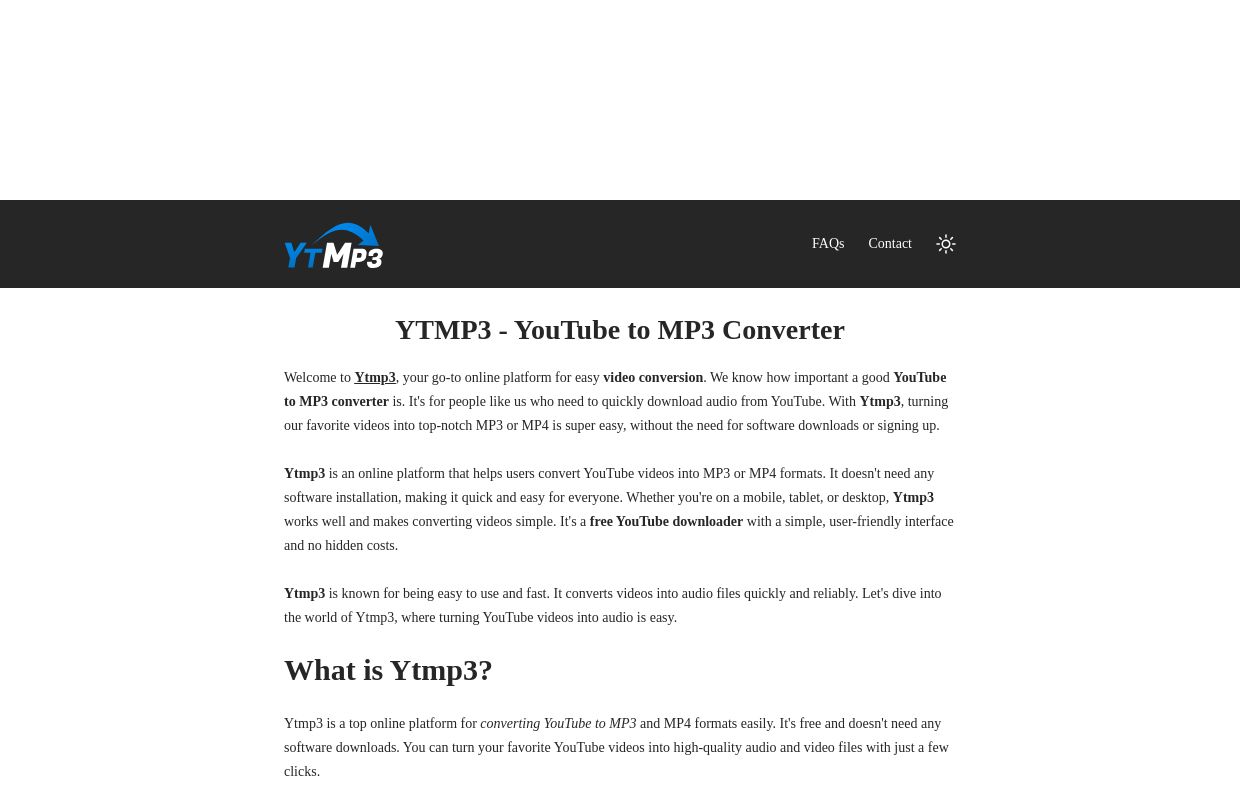 YTMP3 - YouTube to Mp3 Easy Convert (Fast, Unlimited and 100% Free)