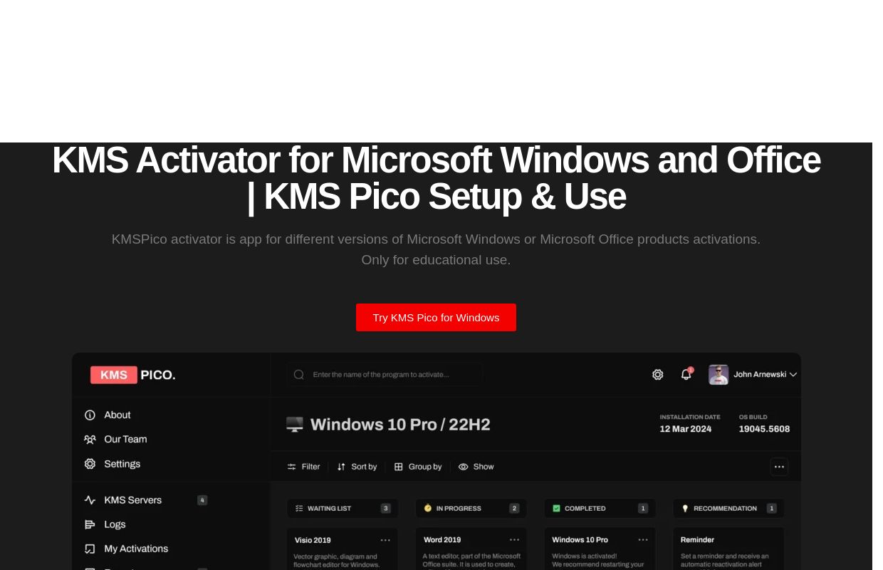 KMS Full - KMSPico Activator for Windows & Office