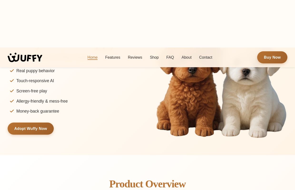 Wuffy Robot Puppy | AI-Powered Interactive Robot Dog for Kids - 50% OFF