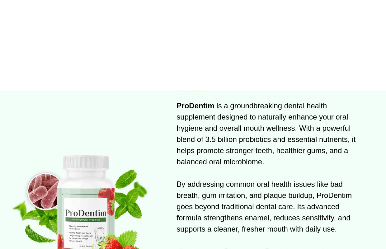 ProDentim™ - Official Website | Gums & healthy Teeth