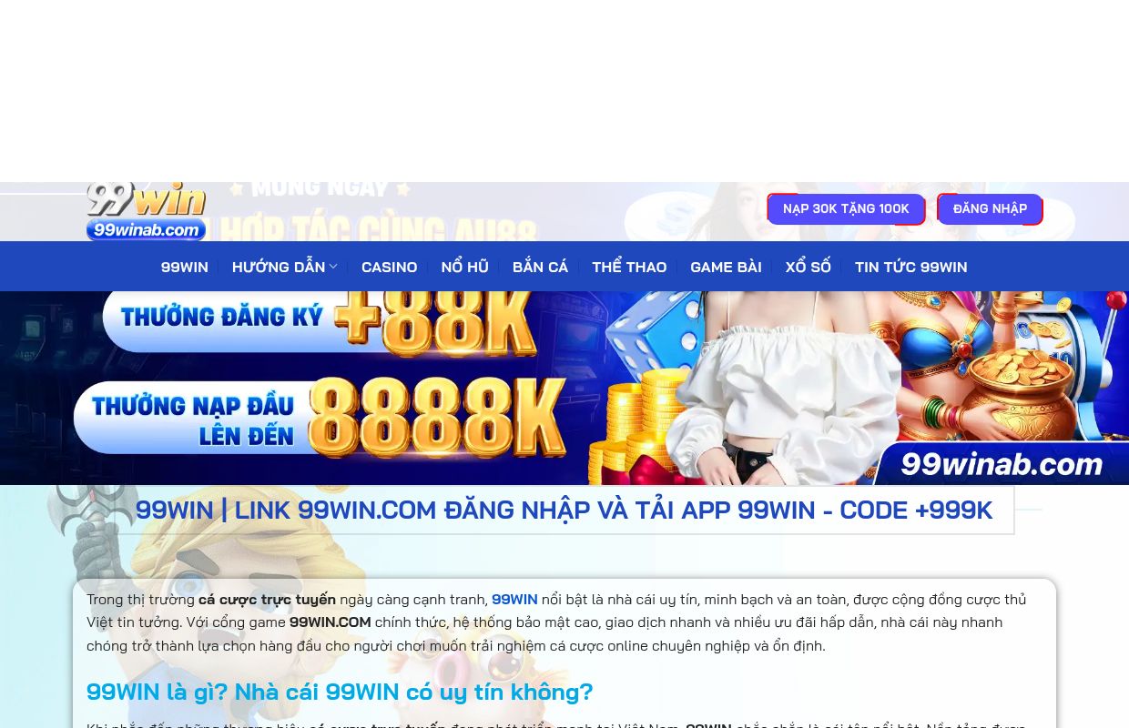 99WIN | 99win.com Link Đăng Nhập Và Tải App 99WIN - Code Thưởng +999k