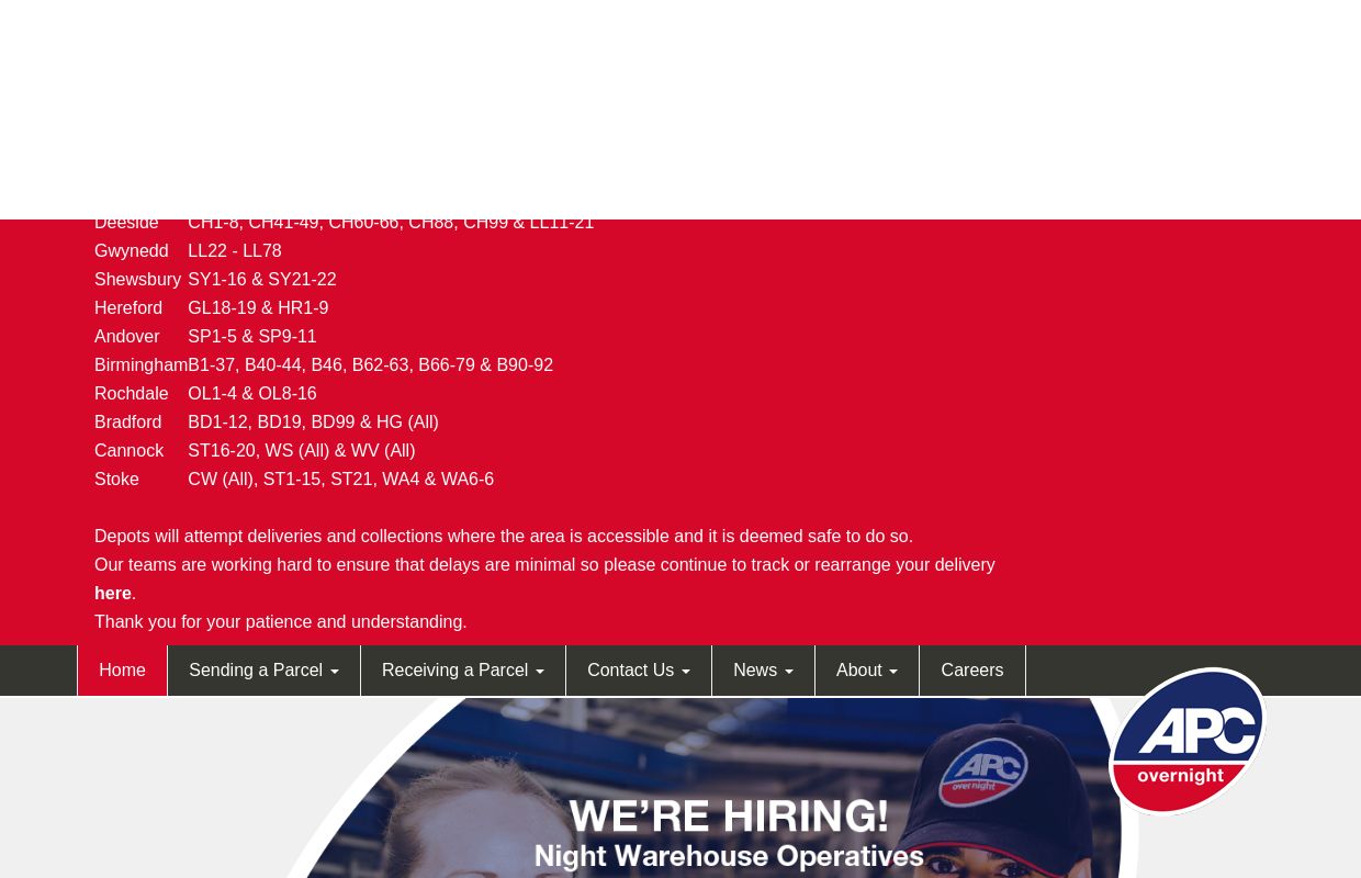 APC Overnight - Nationwide next day delivery