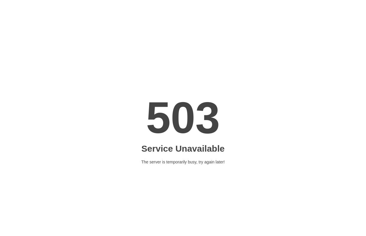  503 Service Unavailable
