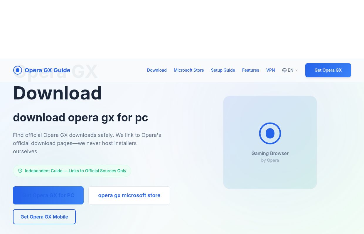 Opera GX | Browser for Gaming