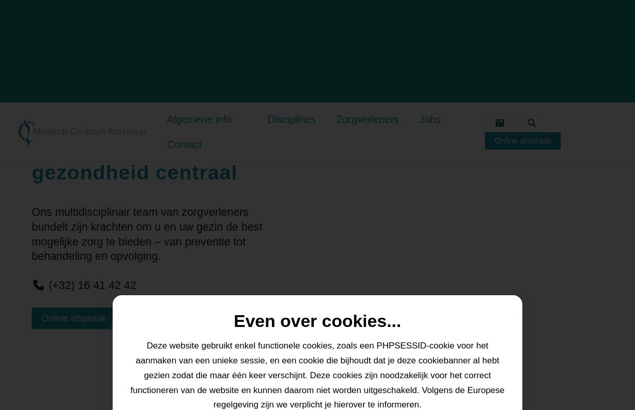 Welkom in het Medisch Centrum Rotselaar • Medisch Centrum Rotselaar