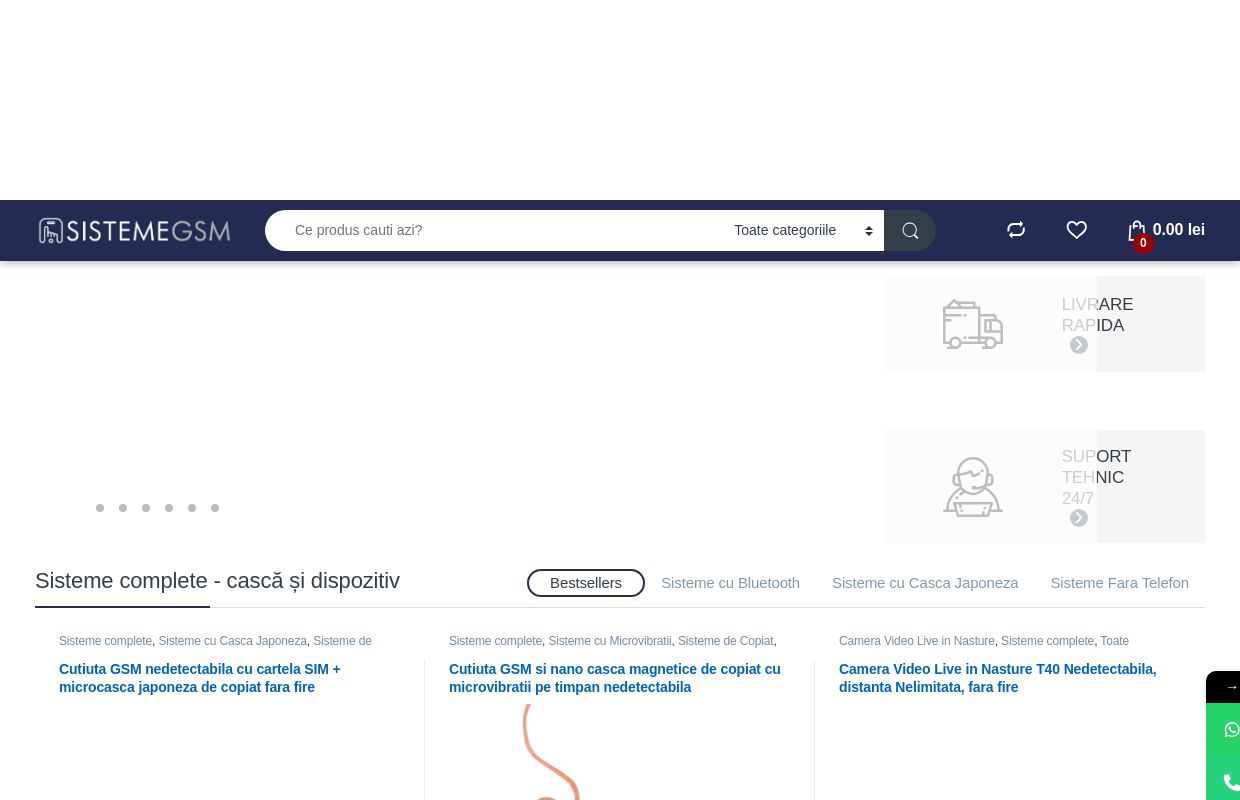 Casti de copiat | Sisteme GSM - Casca de copiat nedetectabila