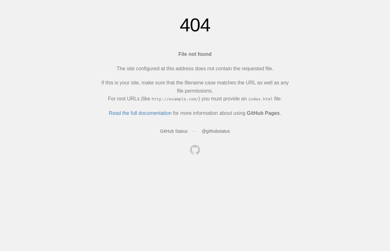Page not found · GitHub Pages