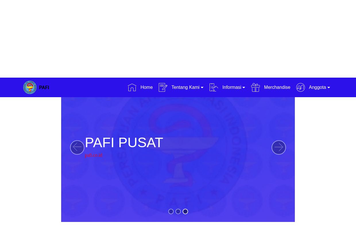 Website PAFI Kota Kisaran Pengurus Cabang Persatuan Ahli Farmasi Indonesia, Provinsi Sumatera Utara