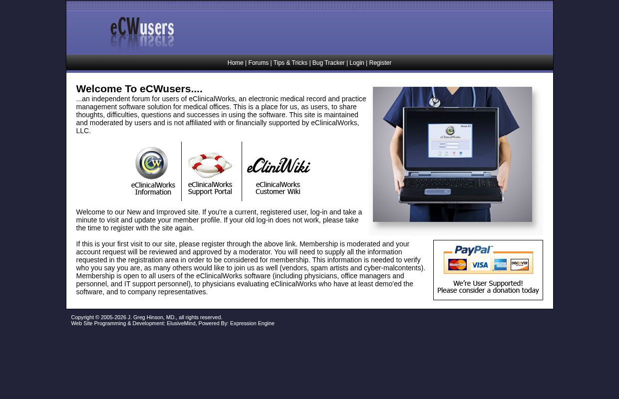 eCWusers.com :: An Independent Users Group for eClinicalWorks