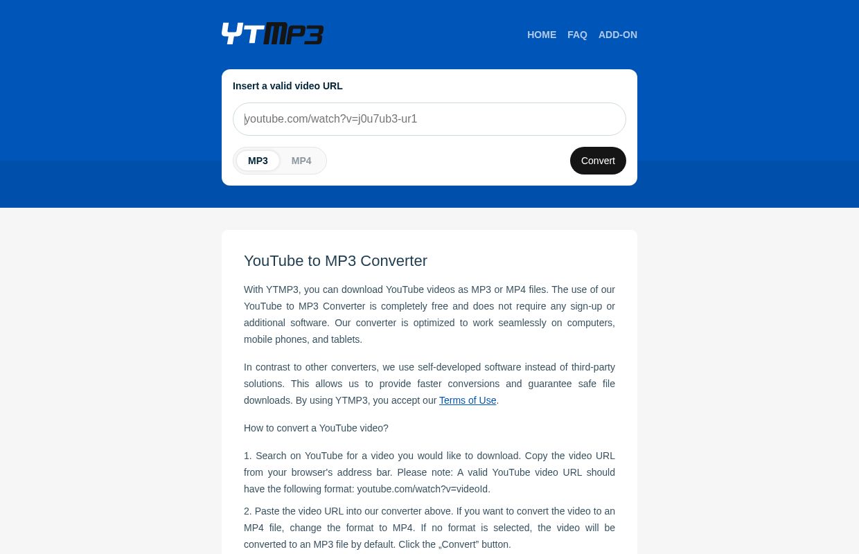 YTMP3: Free YouTube to MP3 Converter