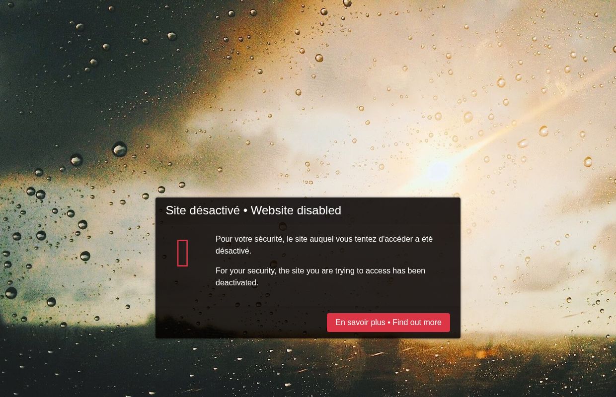 Alerte de sécurité