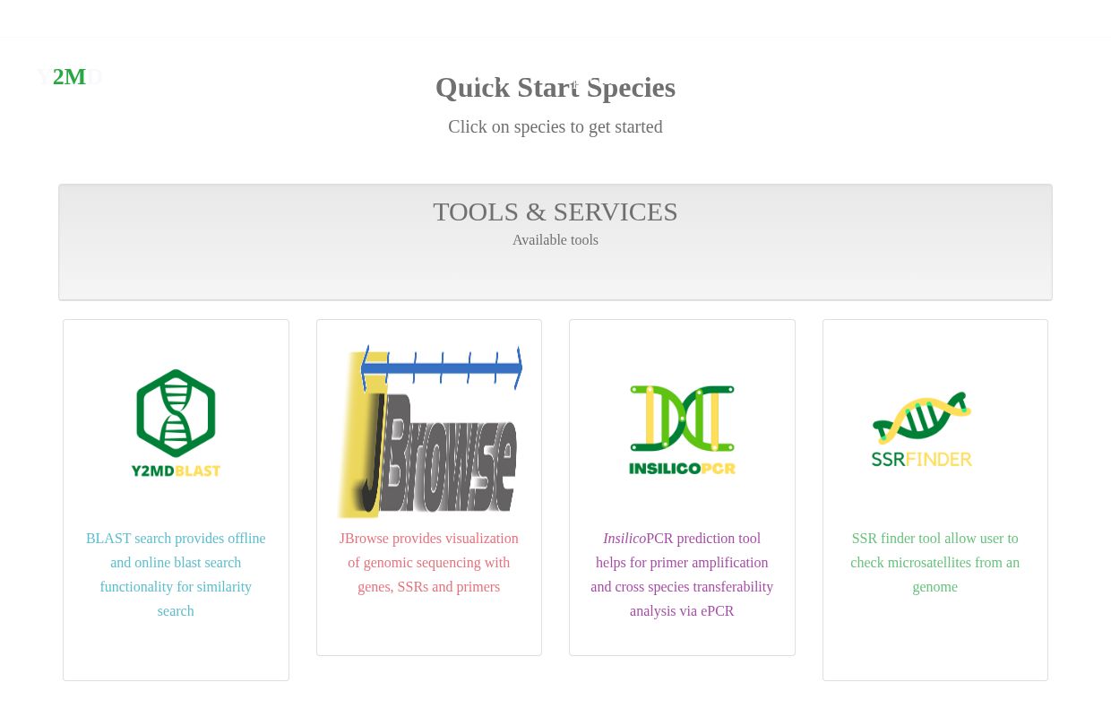 Yam Microsatellite Markers Database (Y2MD)