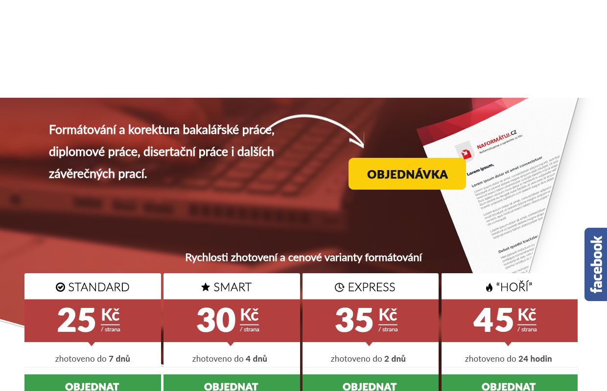 Formátování, korektura a úprava bakalářských i diplomových prací