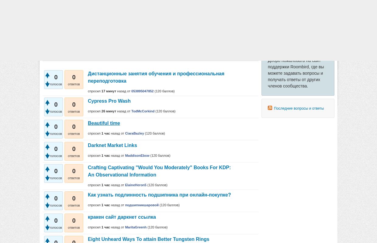 Поддержка Roombird