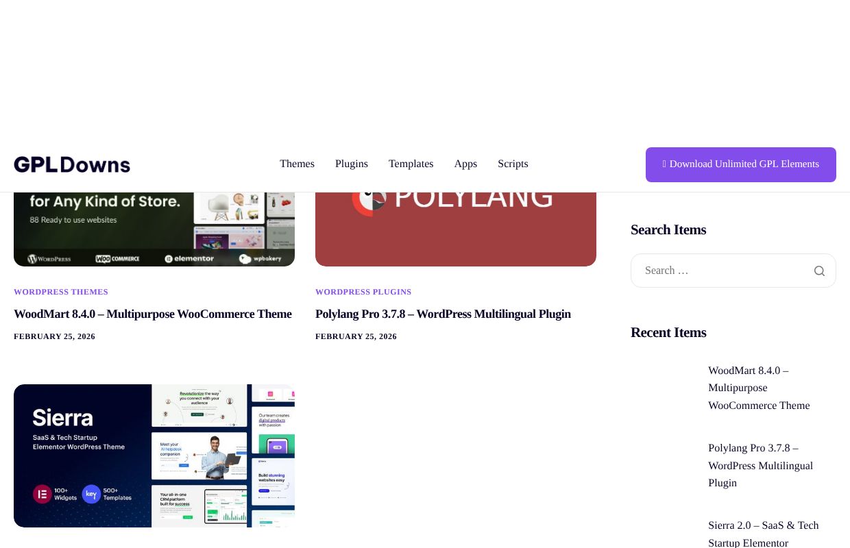 GPLDowns.com: WordPress GPL Downloads - Premium WP GPL Downloads