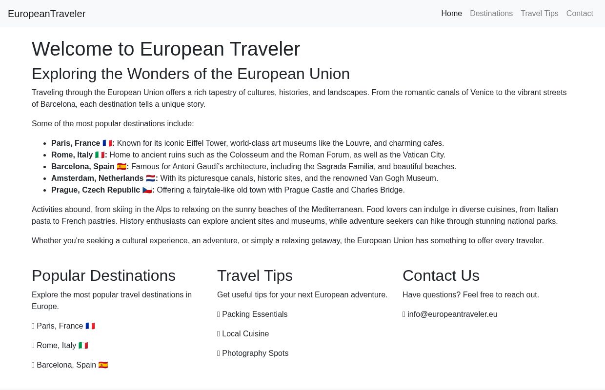 European Travel Guide